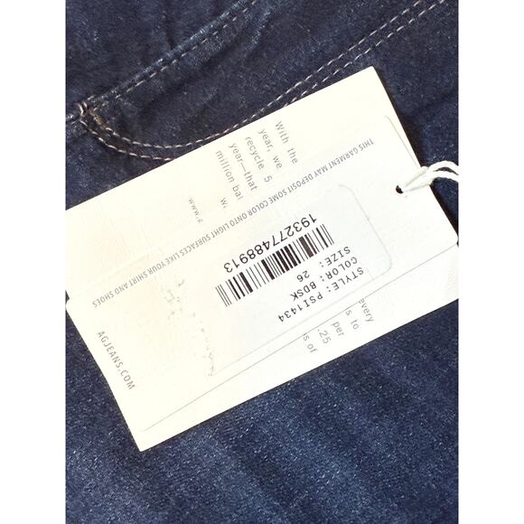 AG Adriano Goldschmied Prima Mid-Rise Cigarette Jeans Blue Dusk Size 26 NWT - Picture 3 of 8